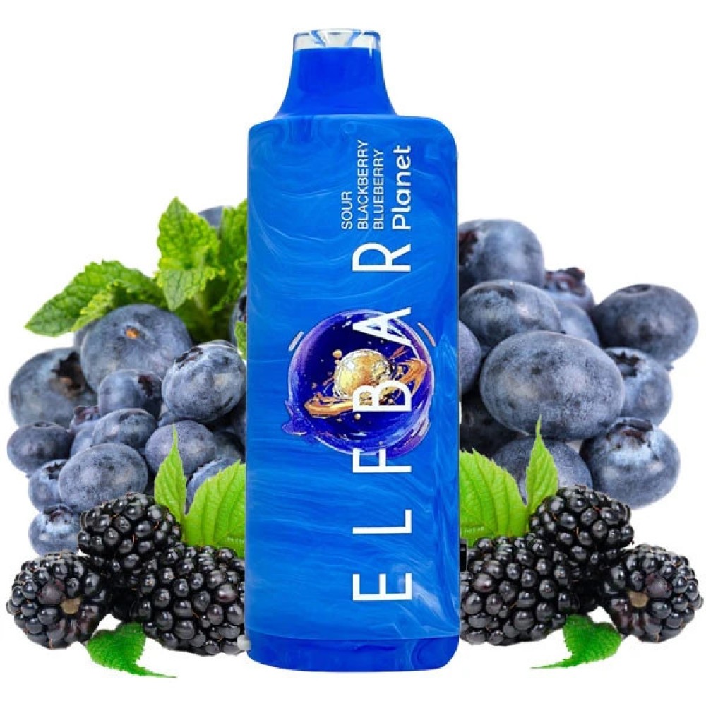 Jednorazowy papieros elektroniczny Elf Bar Planet Sour Blackberry Blueberry (Sour Blackberry Blueberry) (25000 zaciągnięć)
