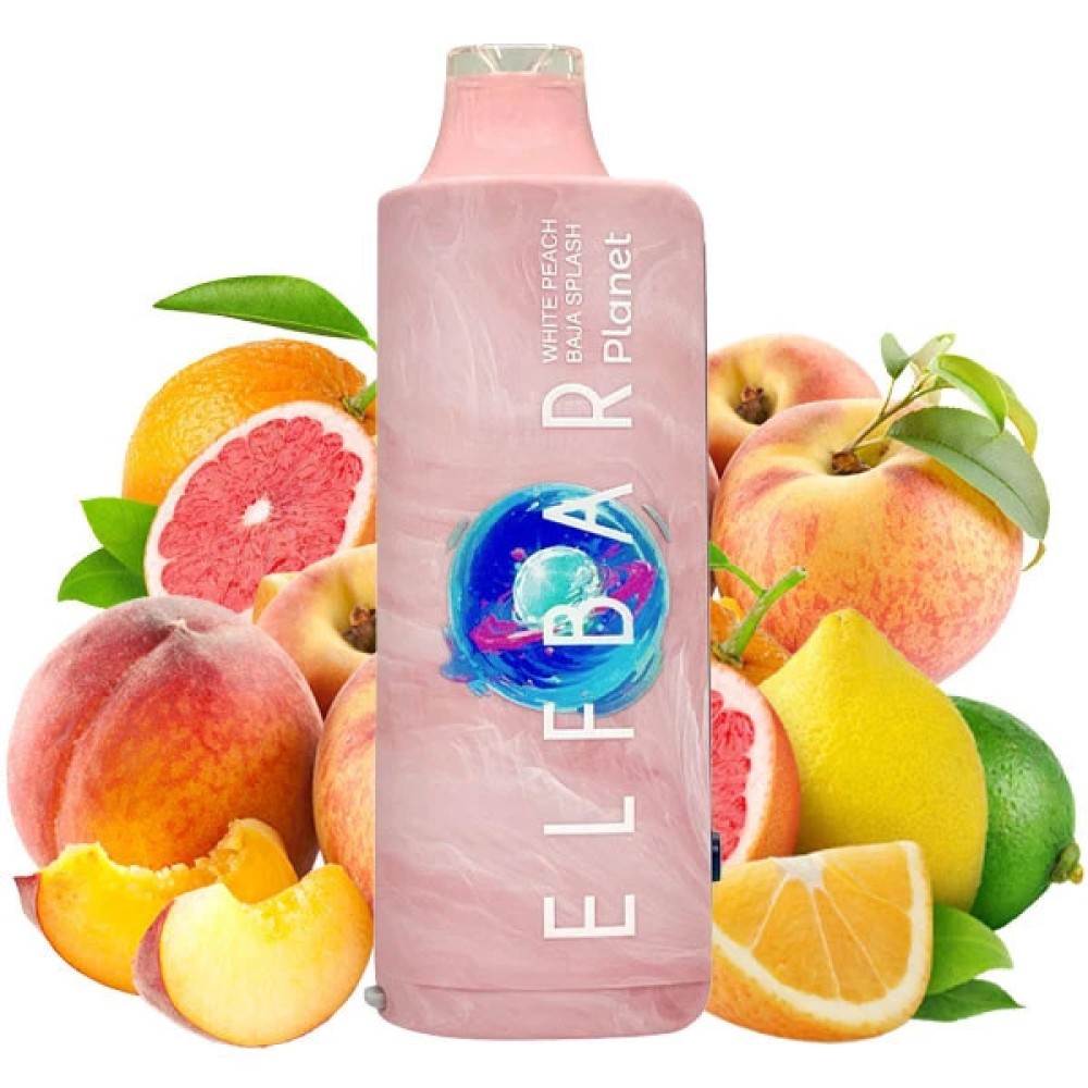 Jednorazowy papieros elektroniczny Elf Bar Planet White Peach Baja Splash (25000 zaciągnięć)