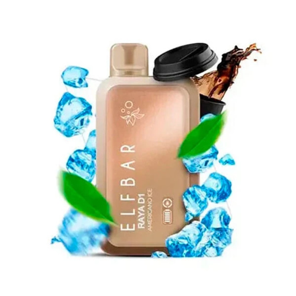 Jednorazowy papieros elektroniczny Elf Bar Raya D1 Americano Ice (13000 zaciągnięć)