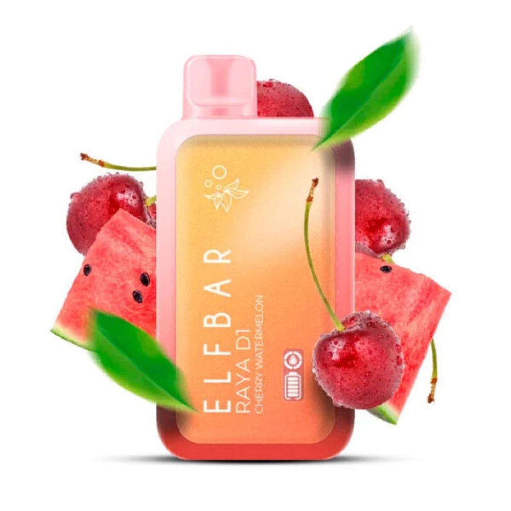 Jednorazowy papieros elektroniczny Elf Bar Raya D1 Cherry Watermelon (13000 zaciągnięć)