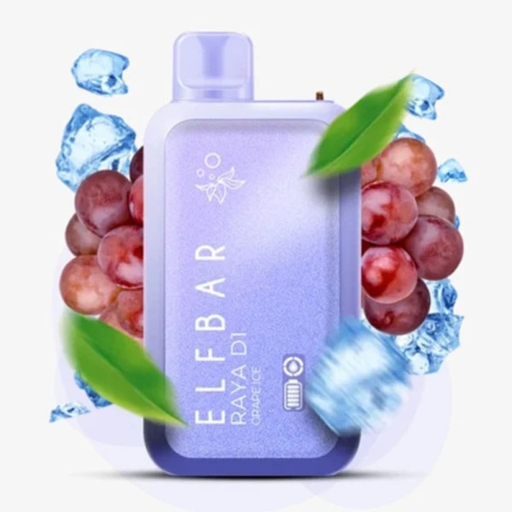 Jednorazowy papieros elektroniczny Elf Bar Raya D1 Grape Ice (Grape Ice) (13000 zaciągnięć)