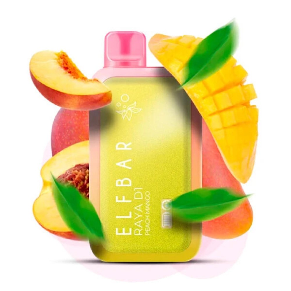 Jednorazowy papieros elektroniczny Elf Bar Raya D1 Peach Mango (13000 zaciągnięć)