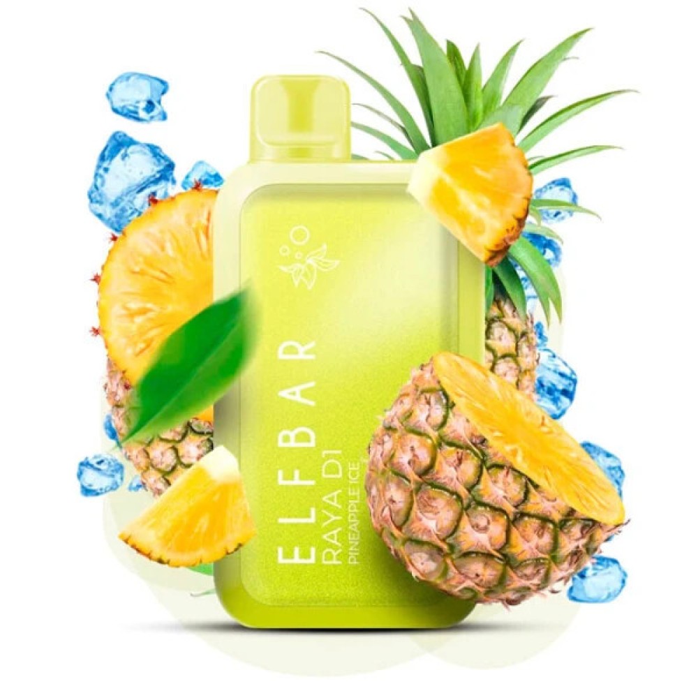 Jednorazowy papieros elektroniczny Elf Bar Raya D1 Pineaple Ice (Pineapple Ice) (13000 zaciągnięć)