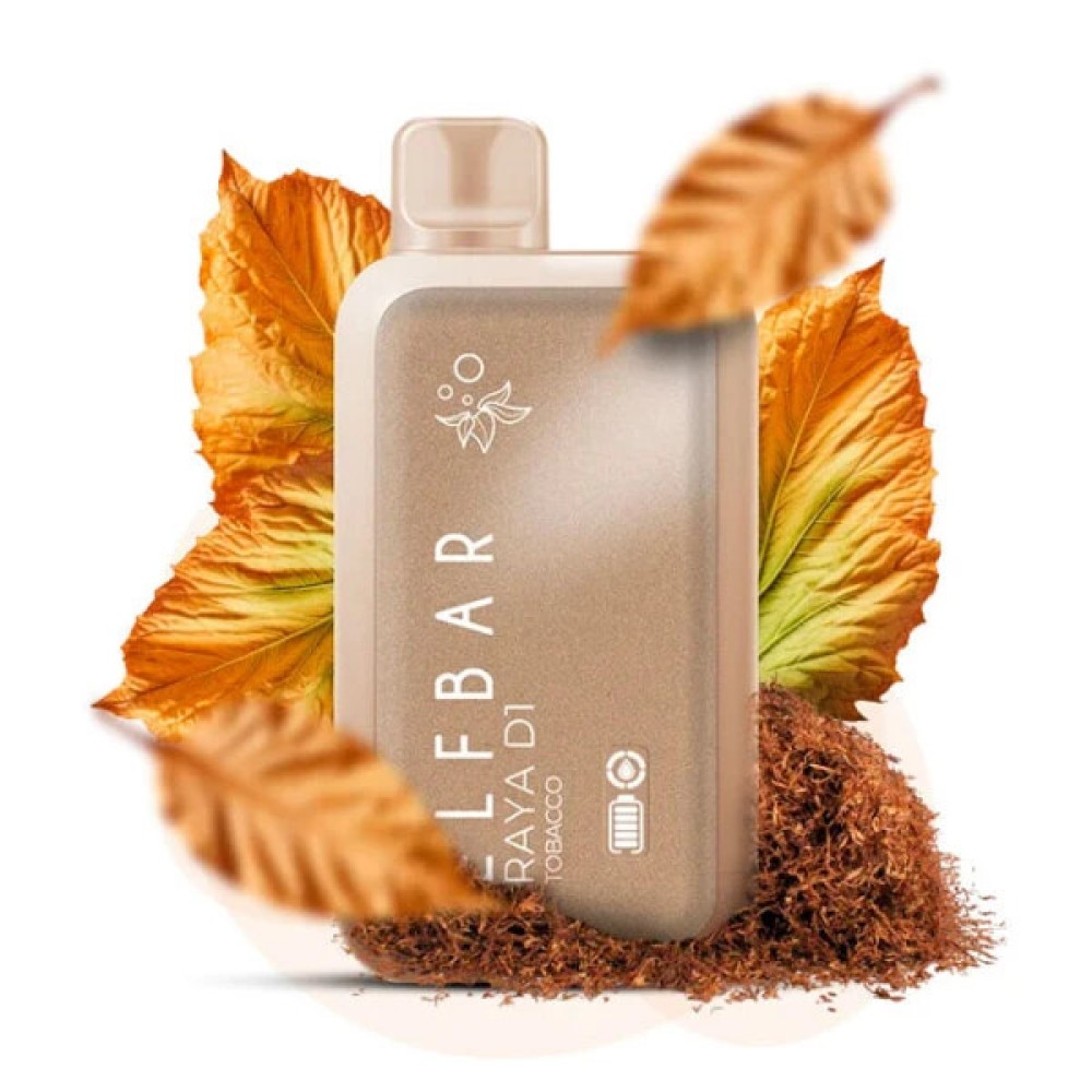 Jednorazowy papieros elektroniczny Elf Bar Raya D1 Tabacco (tytoń) (13000 zaciągnięć)