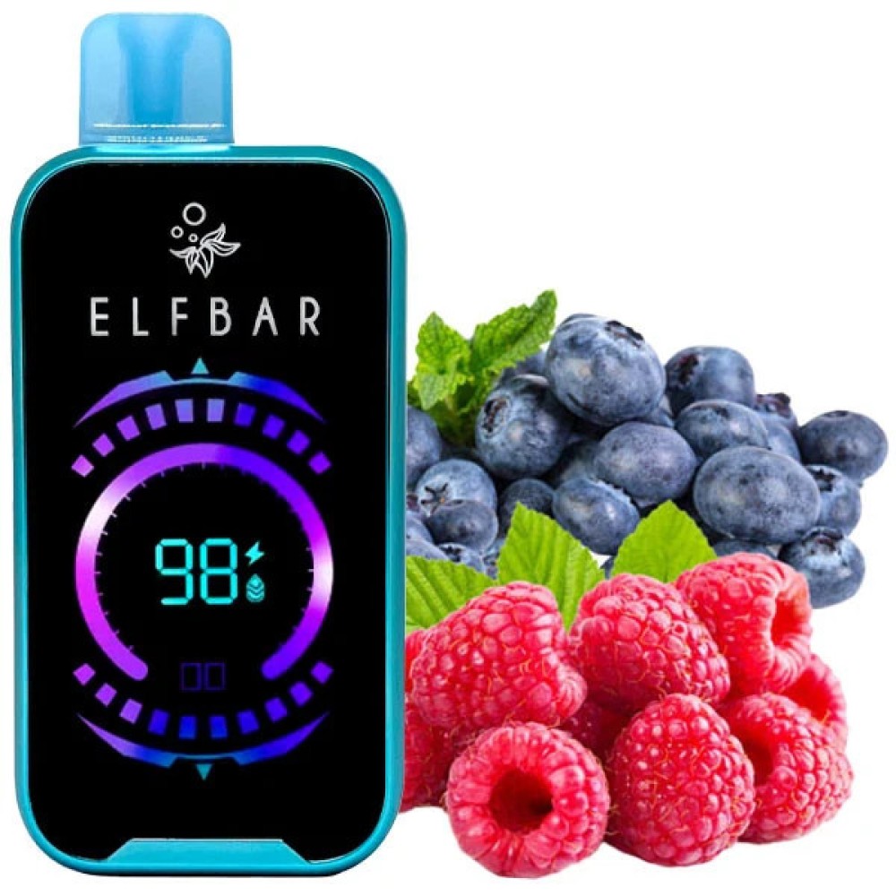 Jednorazowy papieros elektroniczny Elf Bar Raya D2 Blueberry Raspberry (20000 zaciągnięć)