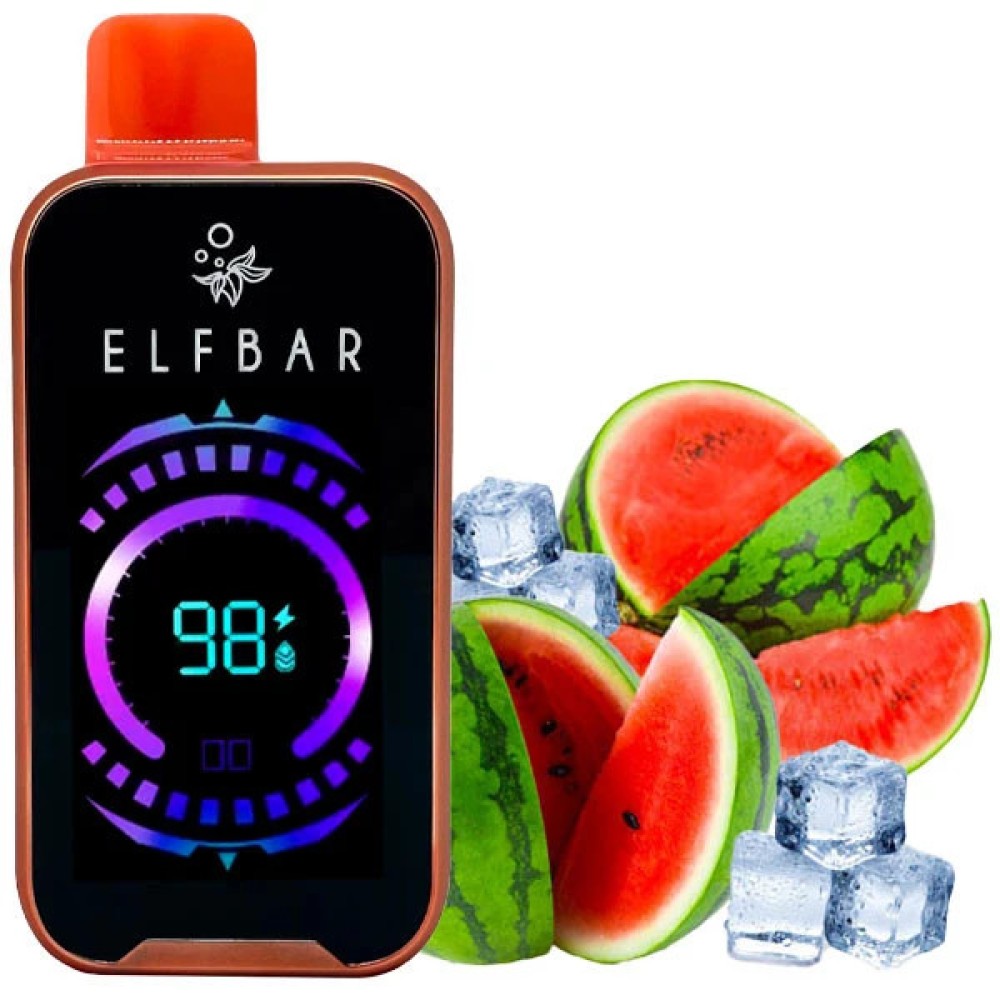 Jednorazowy papieros elektroniczny Elf Bar Raya D2 Watermelon Ice (20000 zaciągnięć)