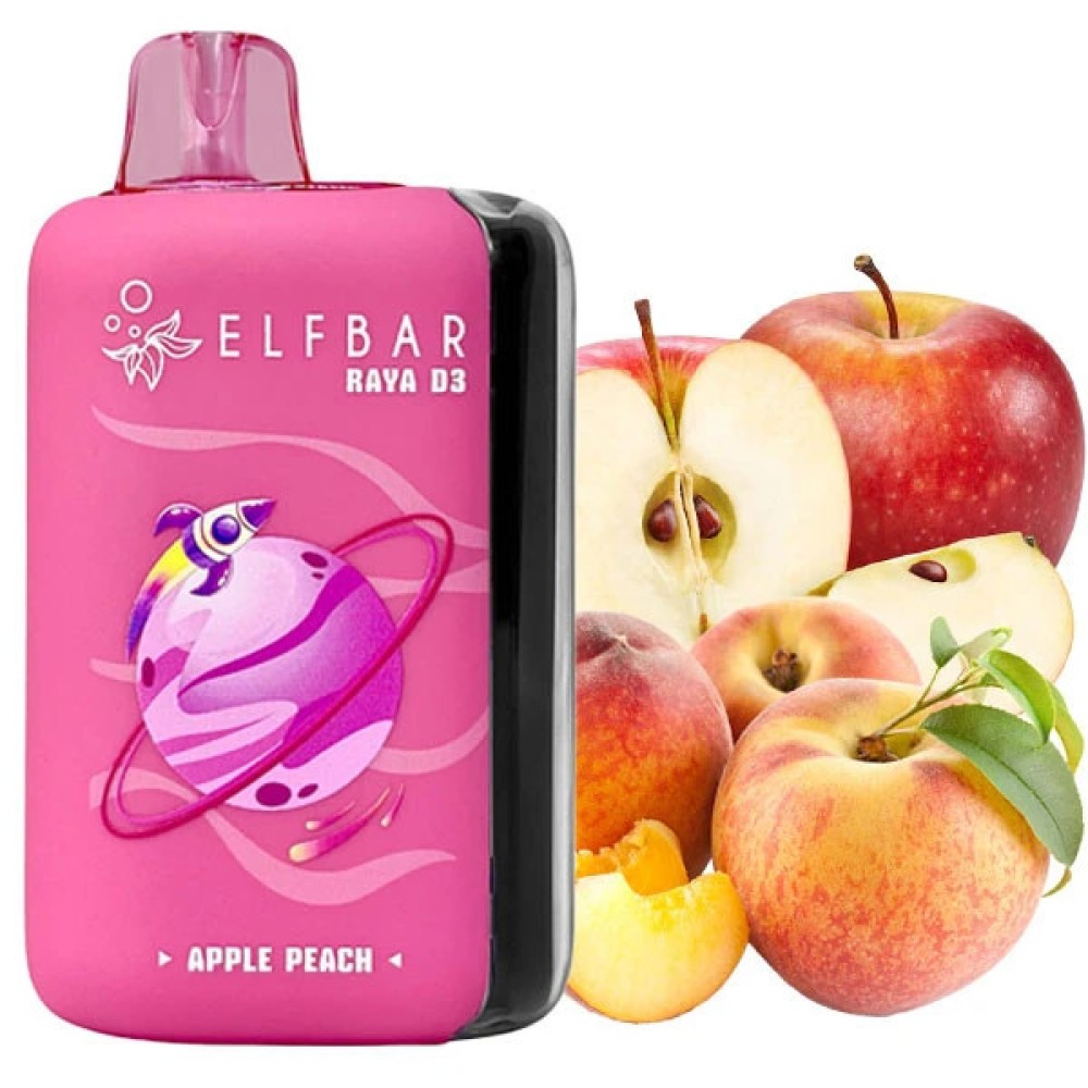 Jednorazowy papieros elektroniczny Elf Bar Raya D3 Apple Peach (Apple Peach) (25000 zaciągnięć)