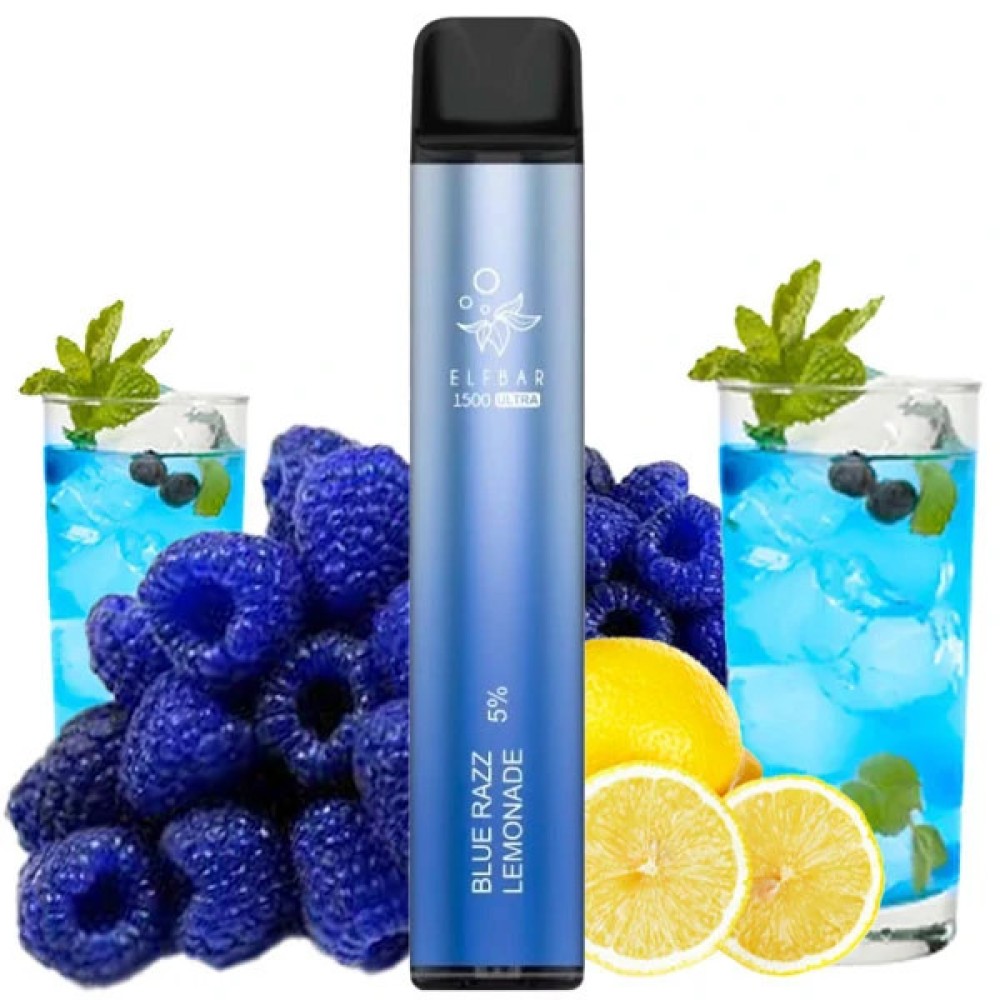 Jednorazowy papieros elektroniczny Elf Bar Ultra Blue Razz Lemonade (1500 zaciągnięć)