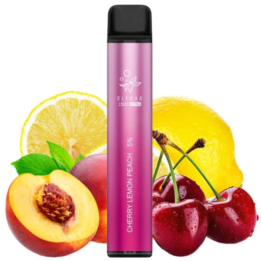 Jednorazowy papieros elektroniczny Elf Bar Ultra Cherry Lemon Peach (Cherry Lemon Peach) (1500 zaciągnięć)