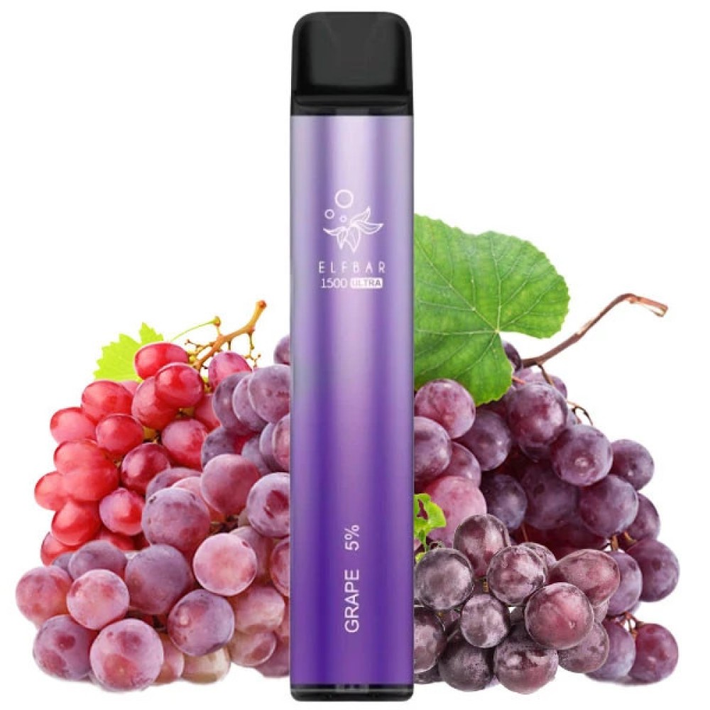 Jednorazowy papieros elektroniczny Elf Bar Ultra Grape (1500 zaciągnięć)