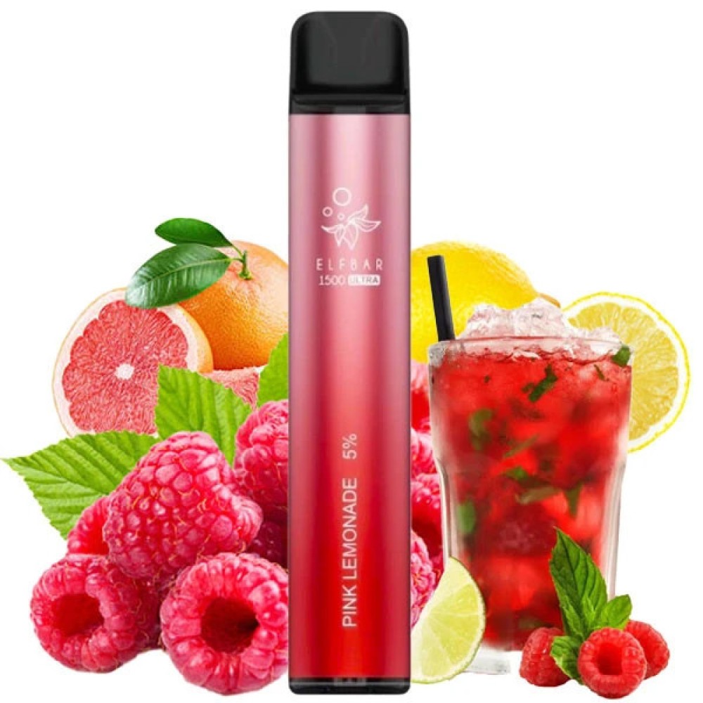 Jednorazowy papieros elektroniczny Elf Bar Ultra Pink Lemonade (Różowa lemoniada) (1500 zaciągnięć)