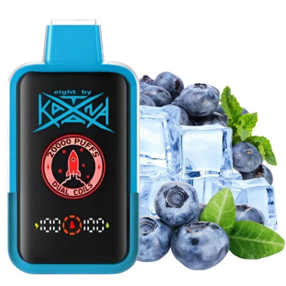 Jednorazowy papieros elektroniczny Katana Blueberry Ice (20 000 zaciągnięć)