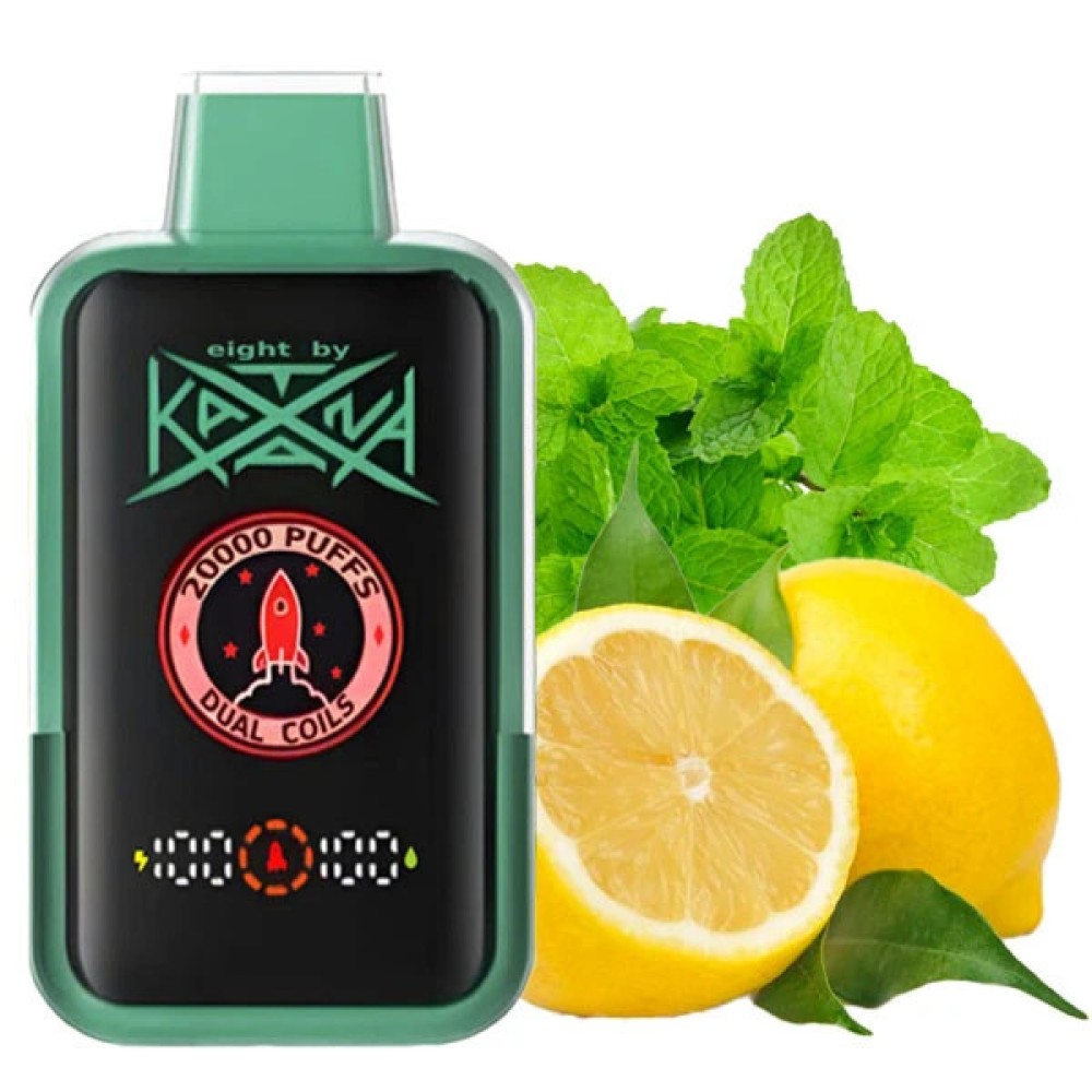 Jednorazowy papieros elektroniczny Katana Lemon Mint (Lemon Mint) (20000 zaciągnięć)