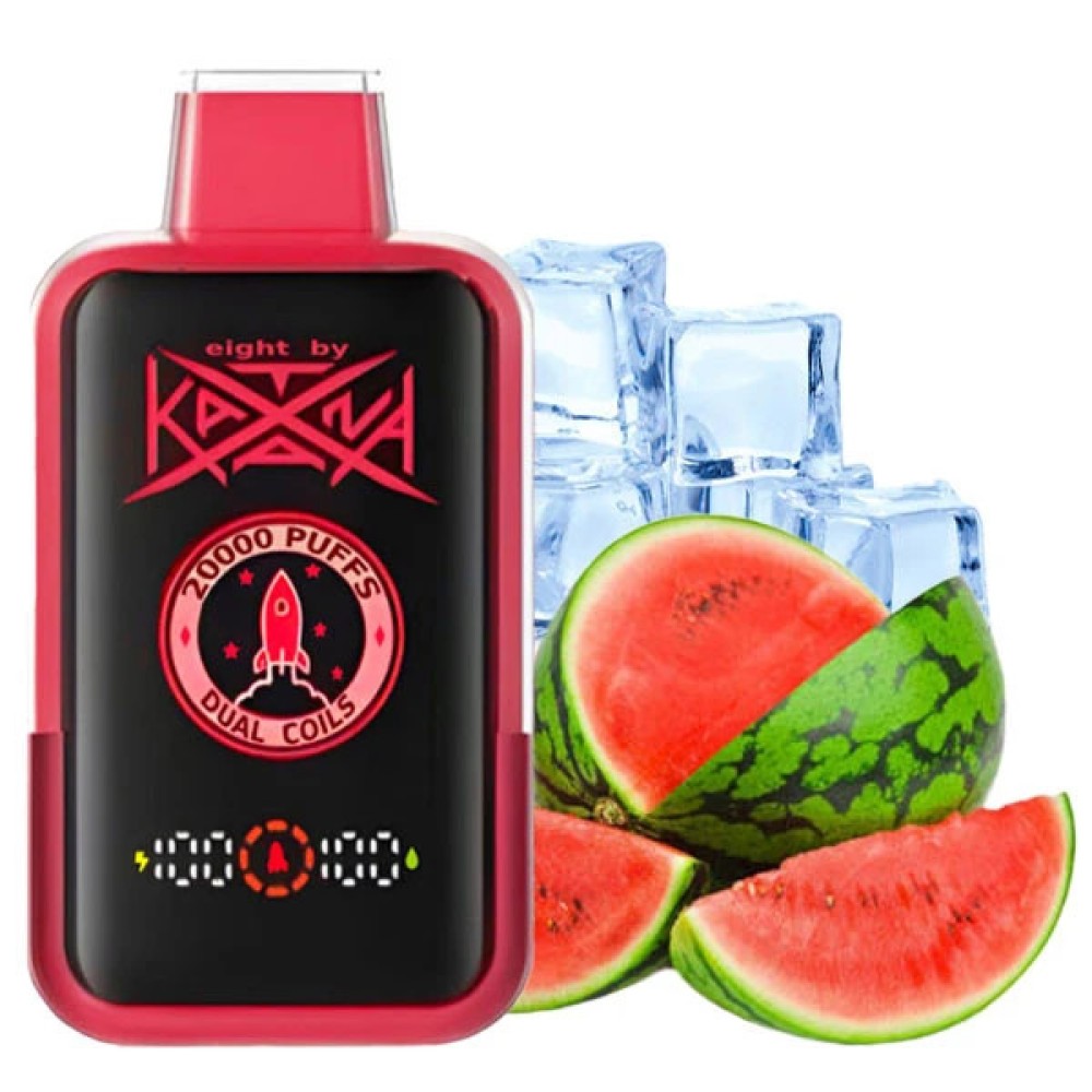 Jednorazowy papieros elektroniczny Katana Watermelon Ice (20 000 zaciągnięć)