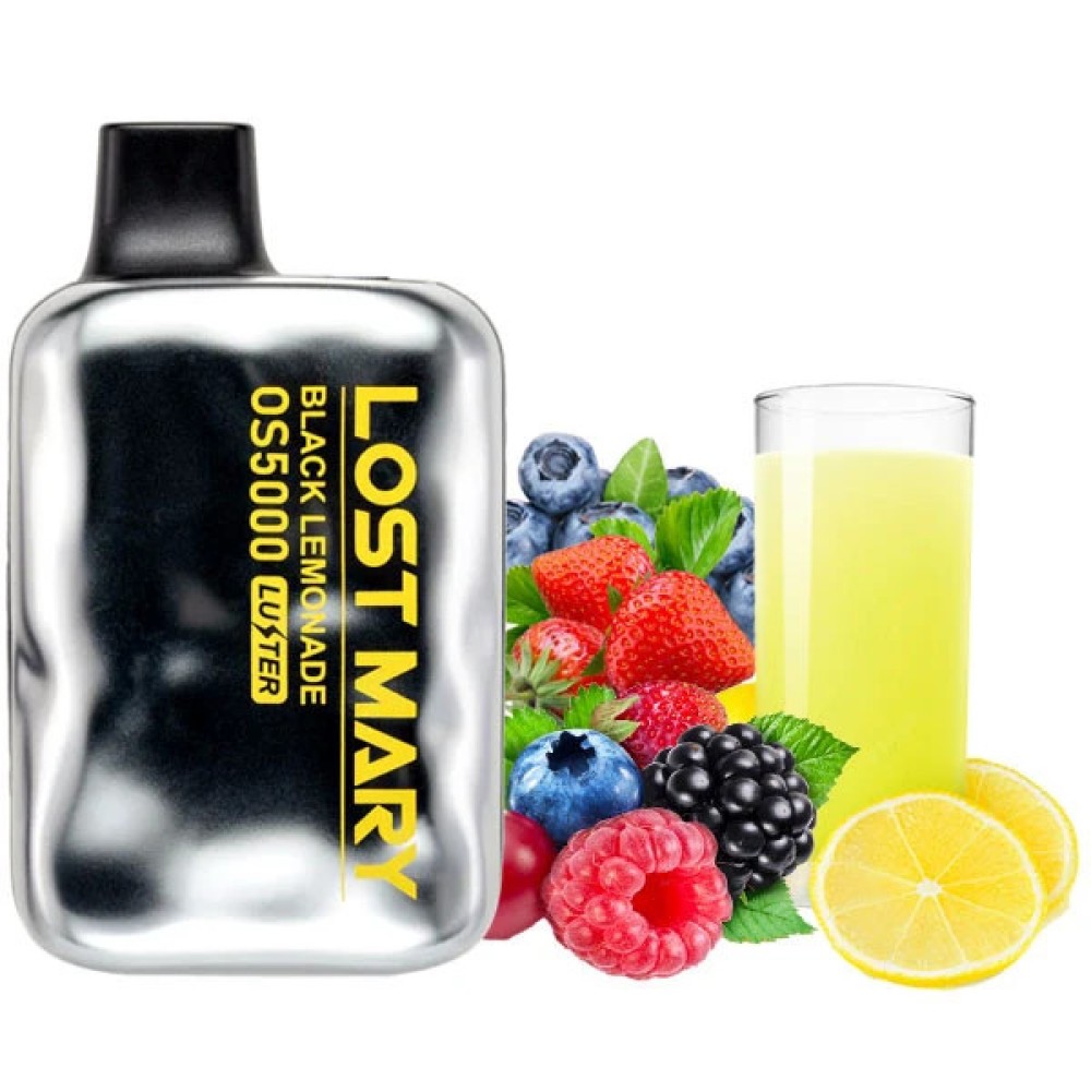 Jednorazowy papieros elektroniczny Lost Mary OS Black Lemonade (5000 zaciągnięć)