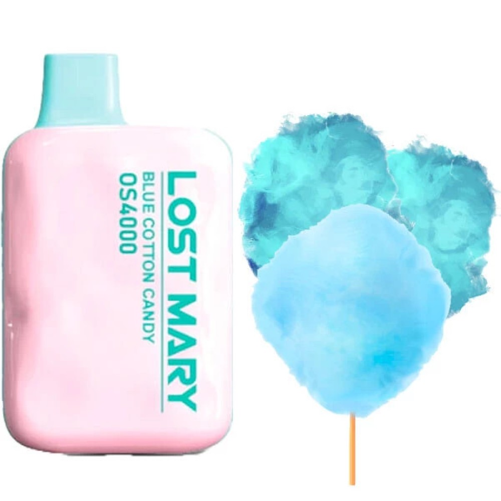 Jednorazowy papieros elektroniczny Lost Mary OS Blue Cotton Candy (4000 zaciągnięć)