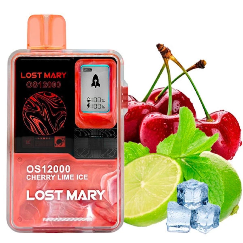 Jednorazowy papieros elektroniczny Lost Mary OS Cherry Lime Ice (Cherry Lime Ice) (12000 zaciągnięć)