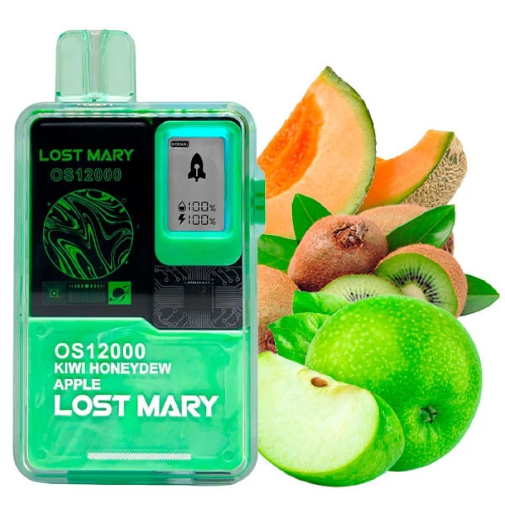 Jednorazowy papieros elektroniczny Lost Mary OS Kiwi Honeydew Apple (12000 zaciągnięć)