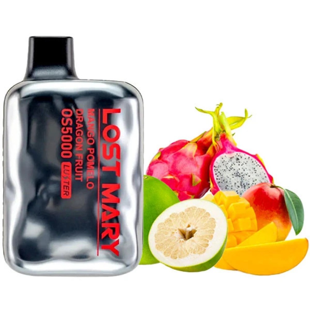 Jednorazowy papieros elektroniczny Lost Mary OS Mango Pomelo Dragon Fruit (Mango Pomelo Pitaya) (5000 zaciągnięć)