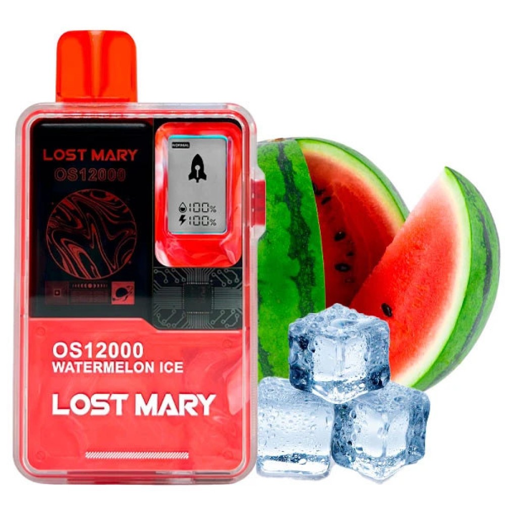 Jednorazowy papieros elektroniczny Lost Mary OS Watermelon Ice (12000 zaciągnięć)