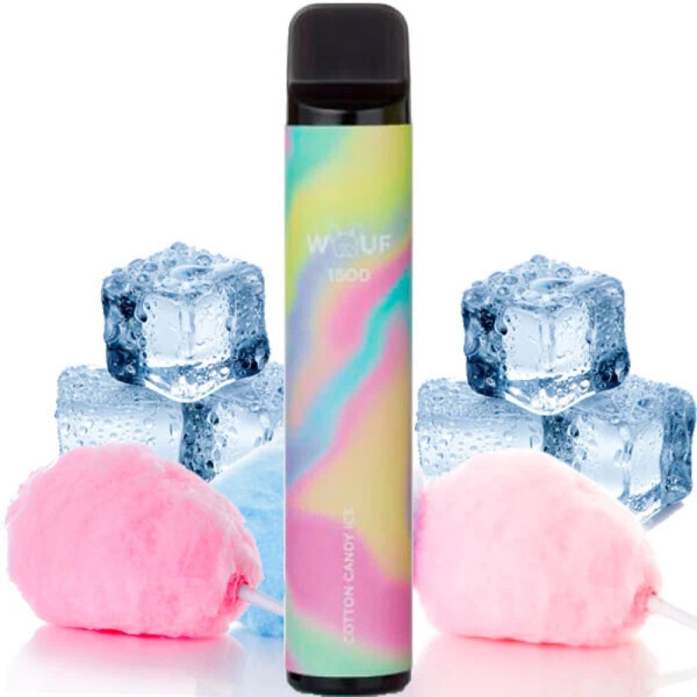 Jednorazowy papieros elektroniczny Wouf Cotton Candy Ice (Cotton Candy Ice) (1500 zaciągnięć)