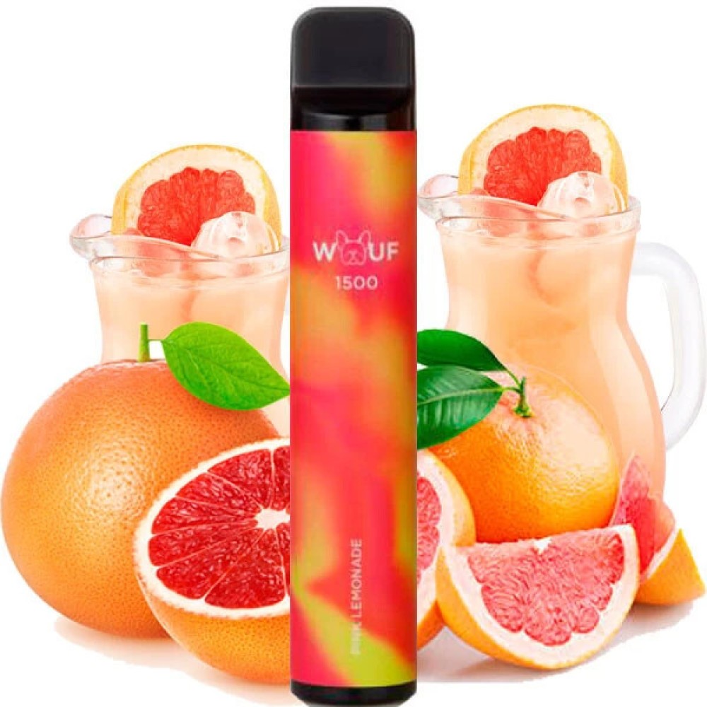 Jednorazowy papieros elektroniczny Wouf Pink Lemonade (Różowa lemoniada) (1500 zaciągnięć)