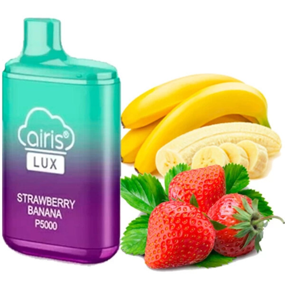 Jednorazowy papieros elektroniczny Airis Lux Strawberry Banana (Strawberry Banana) (P5000 zaciągnięć)