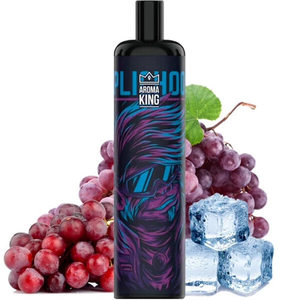 Jednorazowy papieros elektroniczny Aroma King Grape Ice (5000 zaciągnięć)