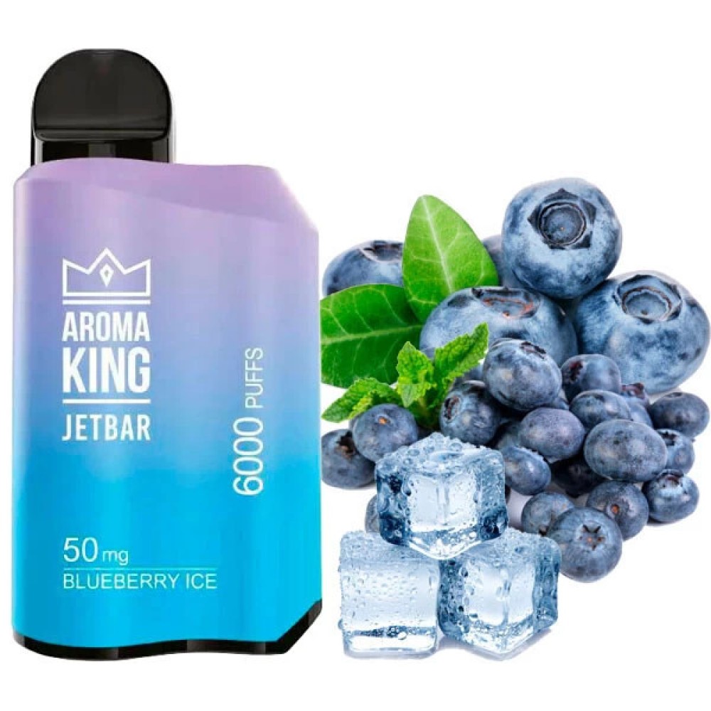 Jednorazowy papieros elektroniczny Aroma King Jetbar Blueberry Ice (6000 zaciągnięć)