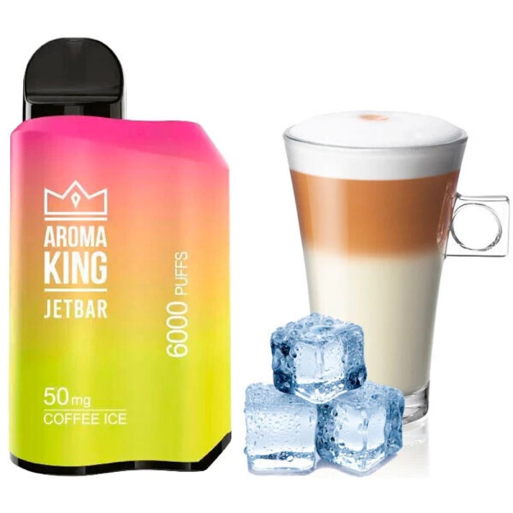 Jednorazowy papieros elektroniczny Aroma King Jetbar Coffee Ice (Coffee Ice) (6000 zaciągnięć)