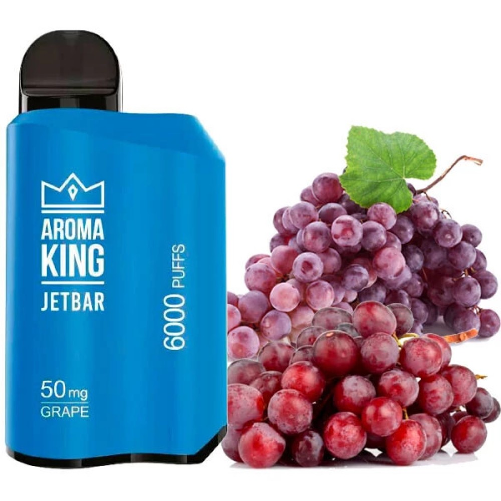 Jednorazowy papieros elektroniczny Aroma King Jetbar Grape (6000 zaciągnięć)
