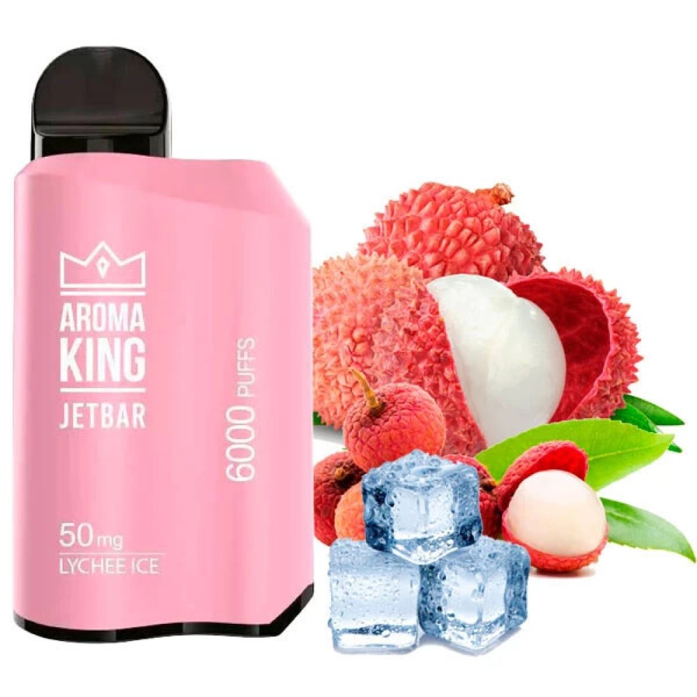 Jednorazowy papieros elektroniczny Aroma King Jetbar Lychee Ice (Lychee Ice) (6000 zaciągnięć)