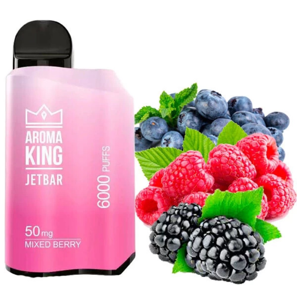 Jednorazowy papieros elektroniczny Aroma King Jetbar Mixed Berry (6000 zaciągnięć)