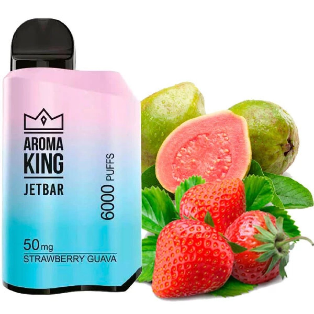 Jednorazowy papieros elektroniczny Aroma King Jetbar Strawberry Guava (Guava truskawkowa) (6000 zaciągnięć)