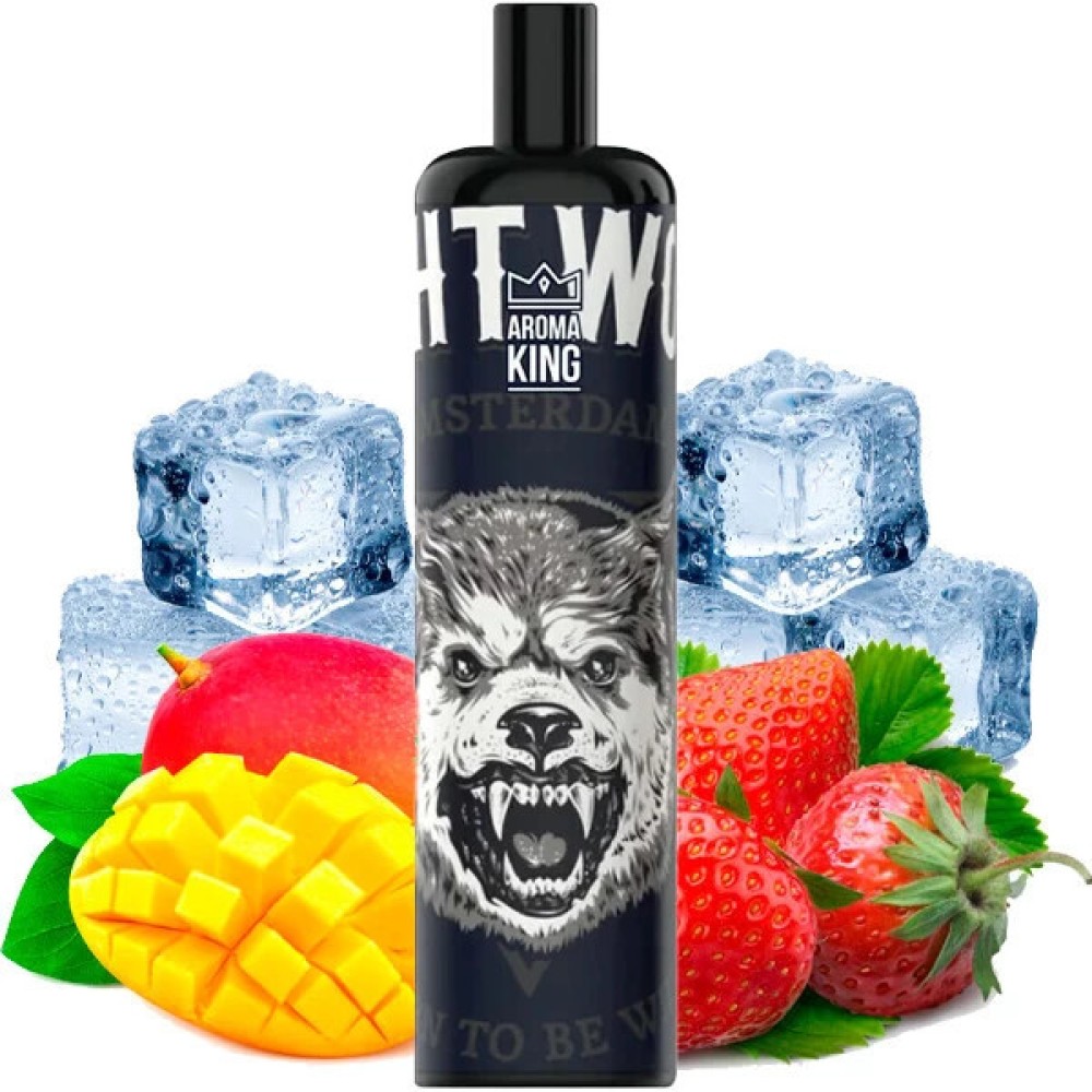 Jednorazowy papieros elektroniczny Aroma King Mango Strawberry Ice (5000 zaciągnięć)
