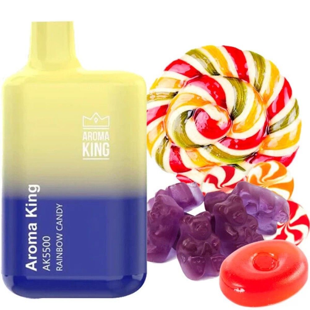 Jednorazowy papieros elektroniczny Aroma King Rainbow Candy (Rainbow Candy) (5500 zaciągnięć)