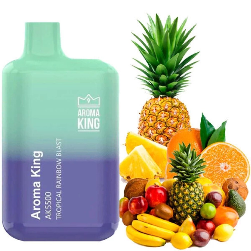 Jednorazowy papieros elektroniczny Aroma King Tropical Rainbow Blast (Tropical Rainbow Blast) (5500 zaciągnięć)