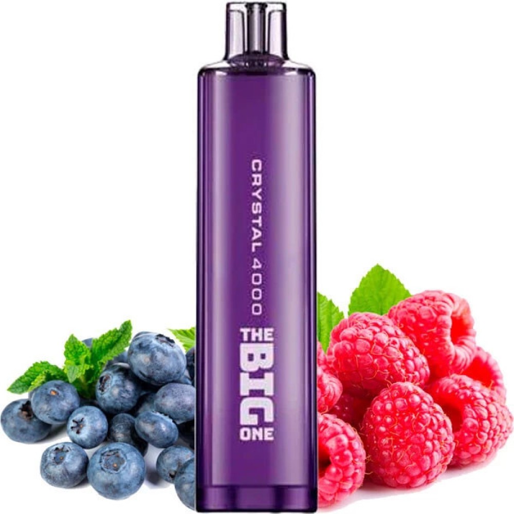 Jednorazowy Papieros Elektroniczny Kryształ The Big One Blueberry Raspberry (4000 zaciągnięć)