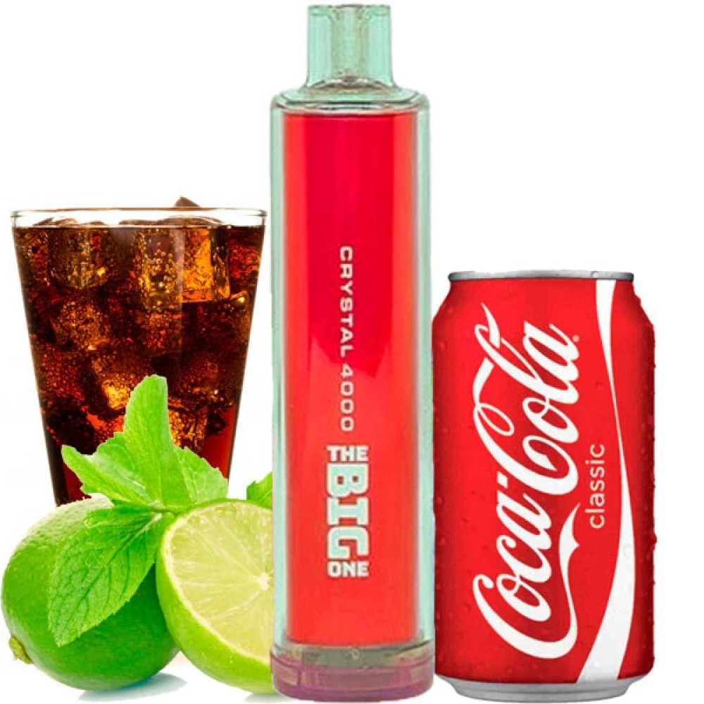 Jednorazowy Papieros Elektroniczny Kryształ The Big One Cola Lime (Cola Lime) (4000 zaciągnięć)