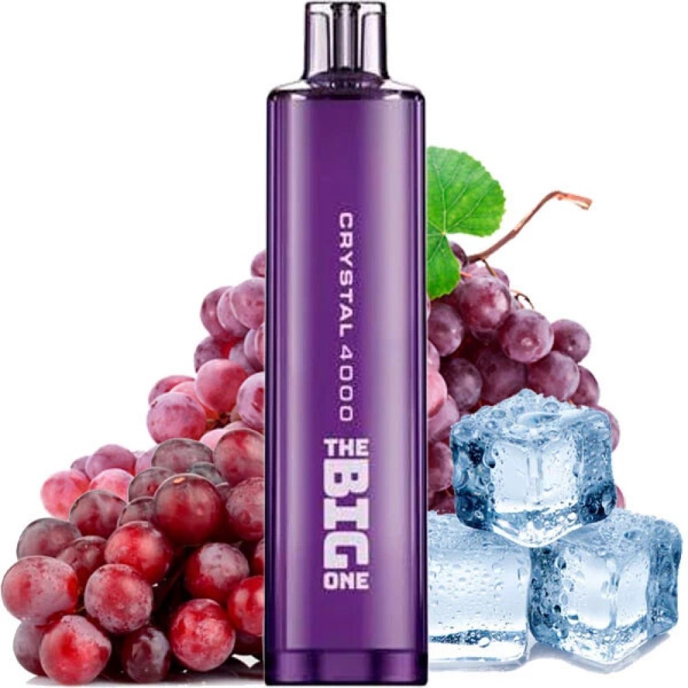 Jednorazowy elektroniczny papieros Crystal The Big One Grape Ice (Grape Ice) (4000 zaciągnięć)