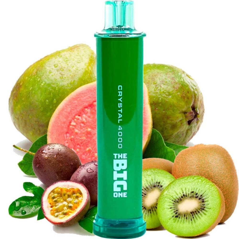 Jednorazowy Papieros Elektroniczny Kryształ The Big One Kiwi Passionfruit Guava (4000 zaciągnięć)