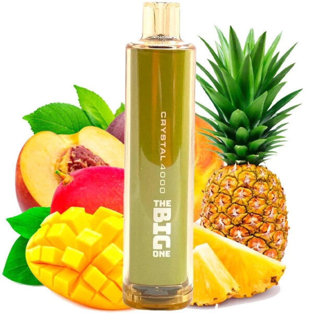Jednorazowy papieros elektroniczny Crystal The Big One Pineapple Peach Mango (4000 zaciągnięć)