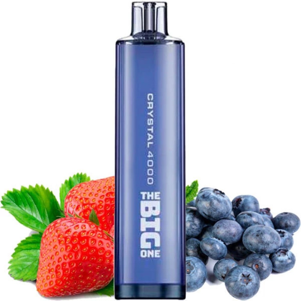 Jednorazowy papieros elektroniczny Crystal The Big One Strawberry Blueberry (4000 zaciągnięć)