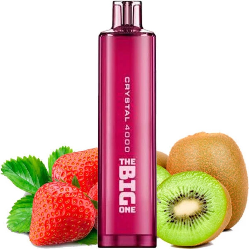 Jednorazowy Papieros Elektroniczny Kryształ The Big One Truskawka Kiwi (Truskawka Kiwi) (4000 zaciągnięć)