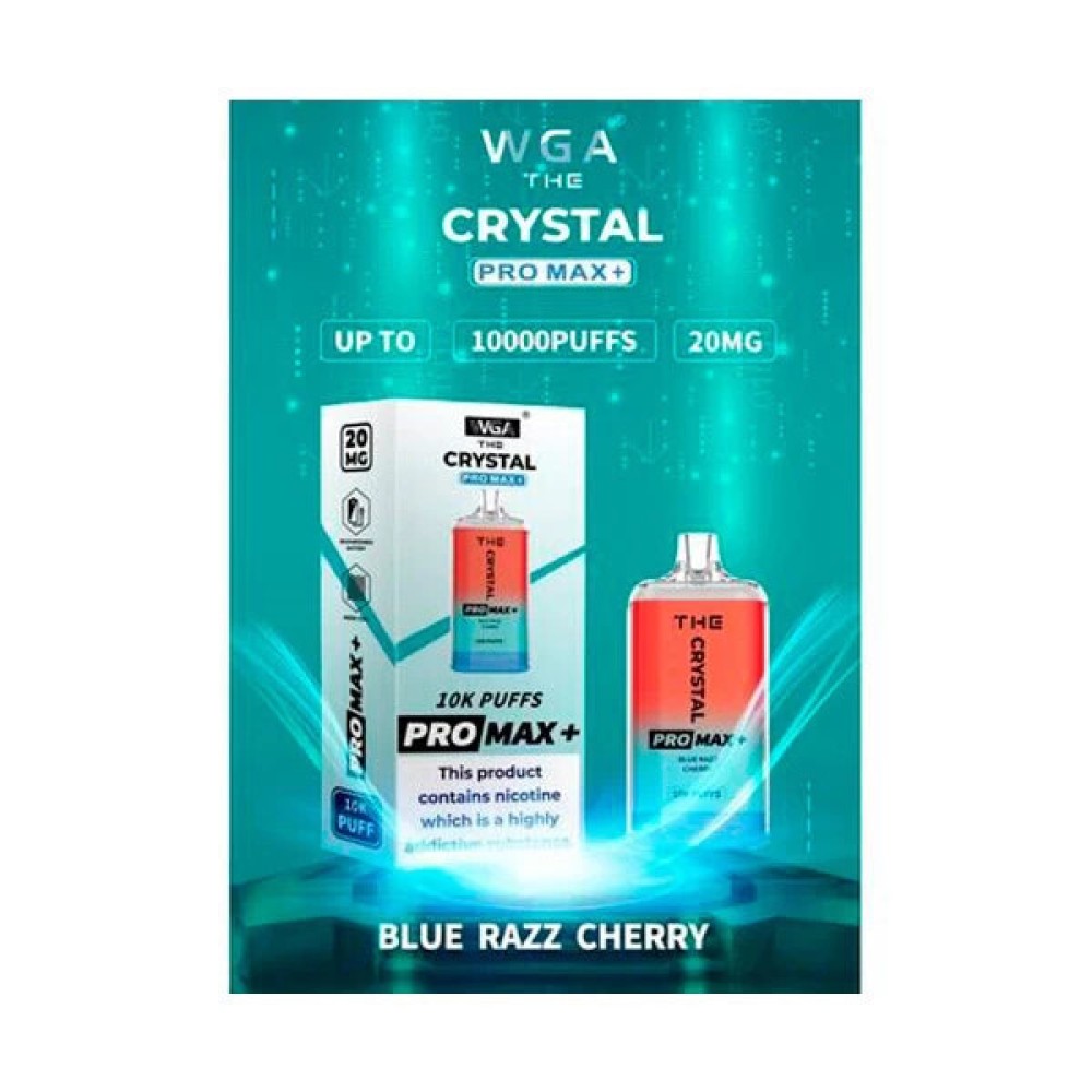 Jednorazowy papieros elektroniczny Crystal Pro Max Blue Razz Cherry (10000 zaciągnięć)
