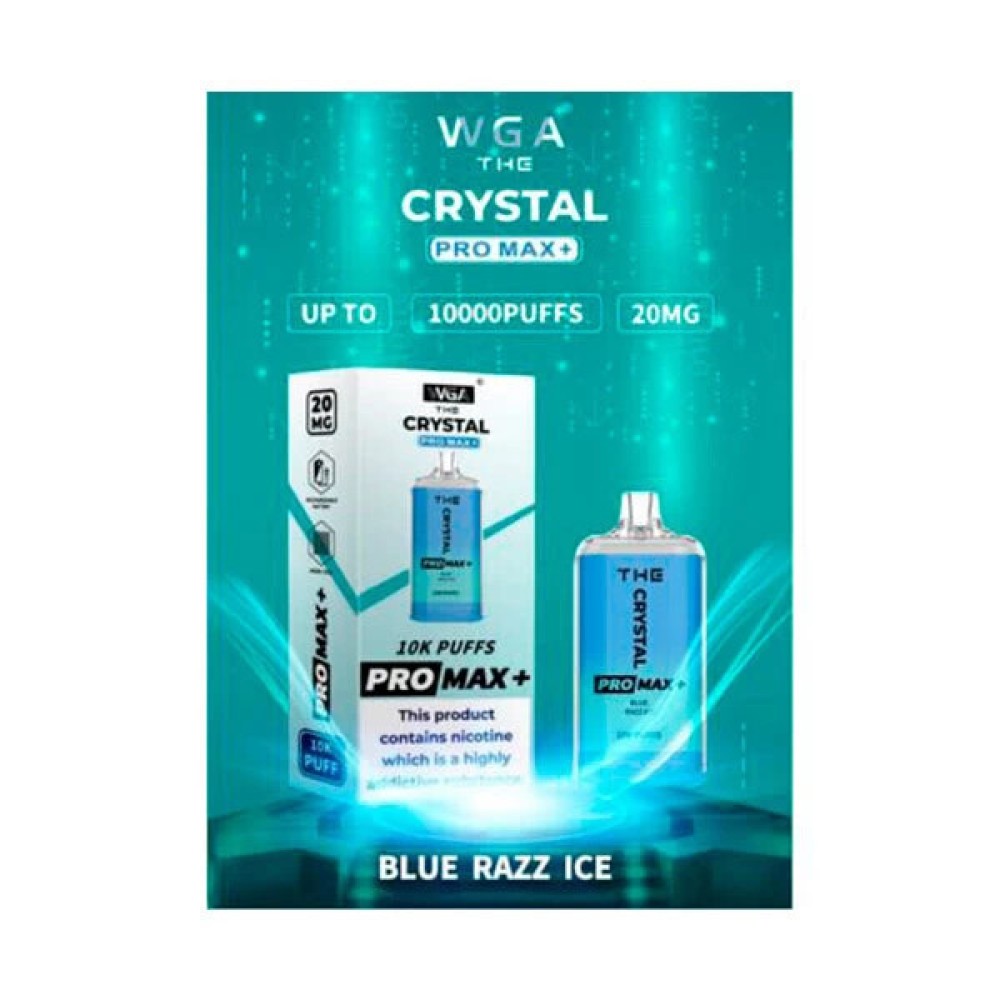 Jednorazowy papieros elektroniczny Crystal Pro Max Blue Razz Ice (10000 zaciągnięć)
