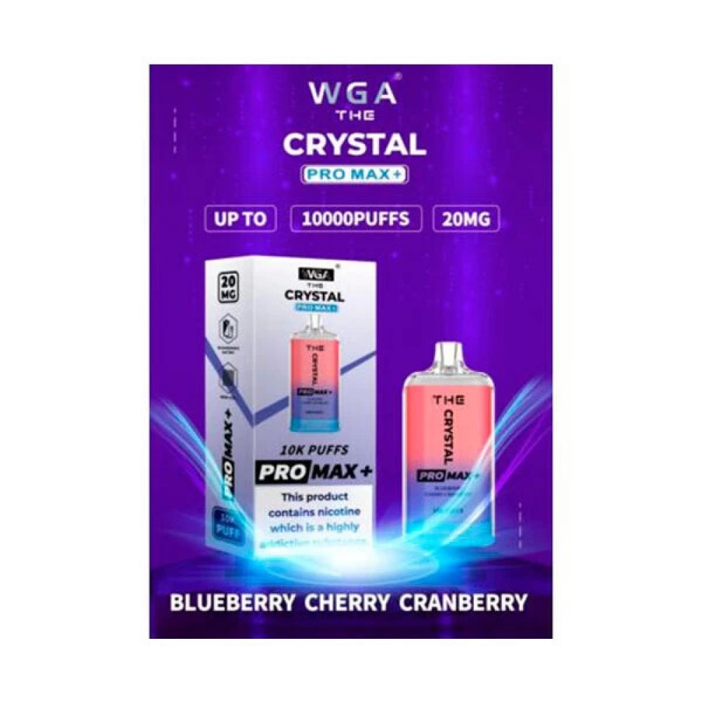 Jednorazowy papieros elektroniczny Crystal Pro Max Blueberry Cherry Cranberry (Blueberry Cherry Cranberry) (10000 zaciągnięć)