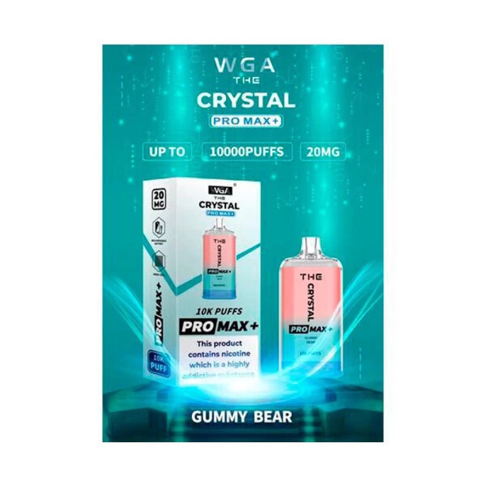 Jednorazowy Papieros Elektroniczny Crystal Pro Max Gummy Bear (10000 zaciągnięć)