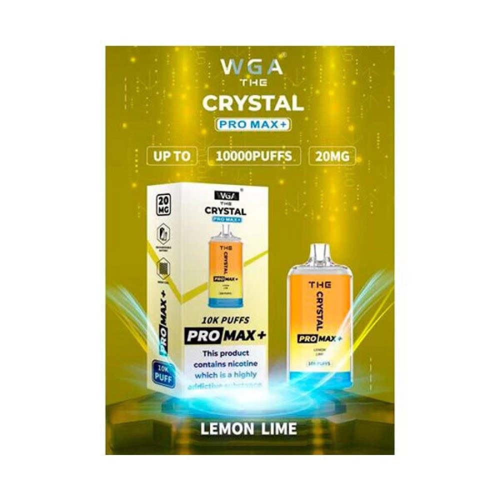 Jednorazowy papieros elektroniczny Crystal Pro Max Lemon Lime (Lemon Lime) (10000 zaciągnięć)