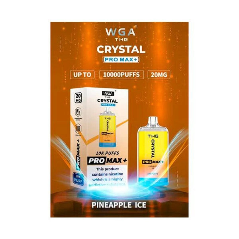 Jednorazowy papieros elektroniczny Crystal Pro Max Pineapple Ice (Pineapple Ice) (10000 zaciągnięć)